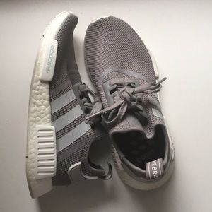 Women's Grey and White Adidas NMD's